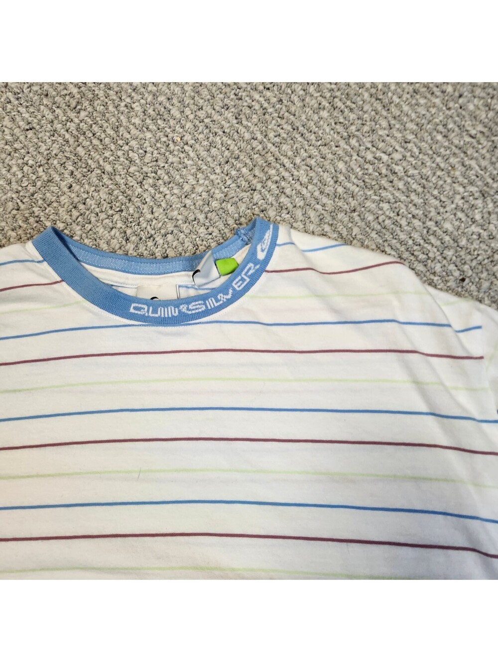 Quiksilver Striped Short Sleeve T-Shirt Multicolor Size XS/S - Picture 3 of 6